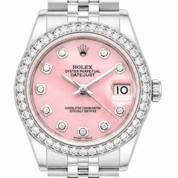 Rolex Datejust 31MM 68274 Pink MOP Dial Watch